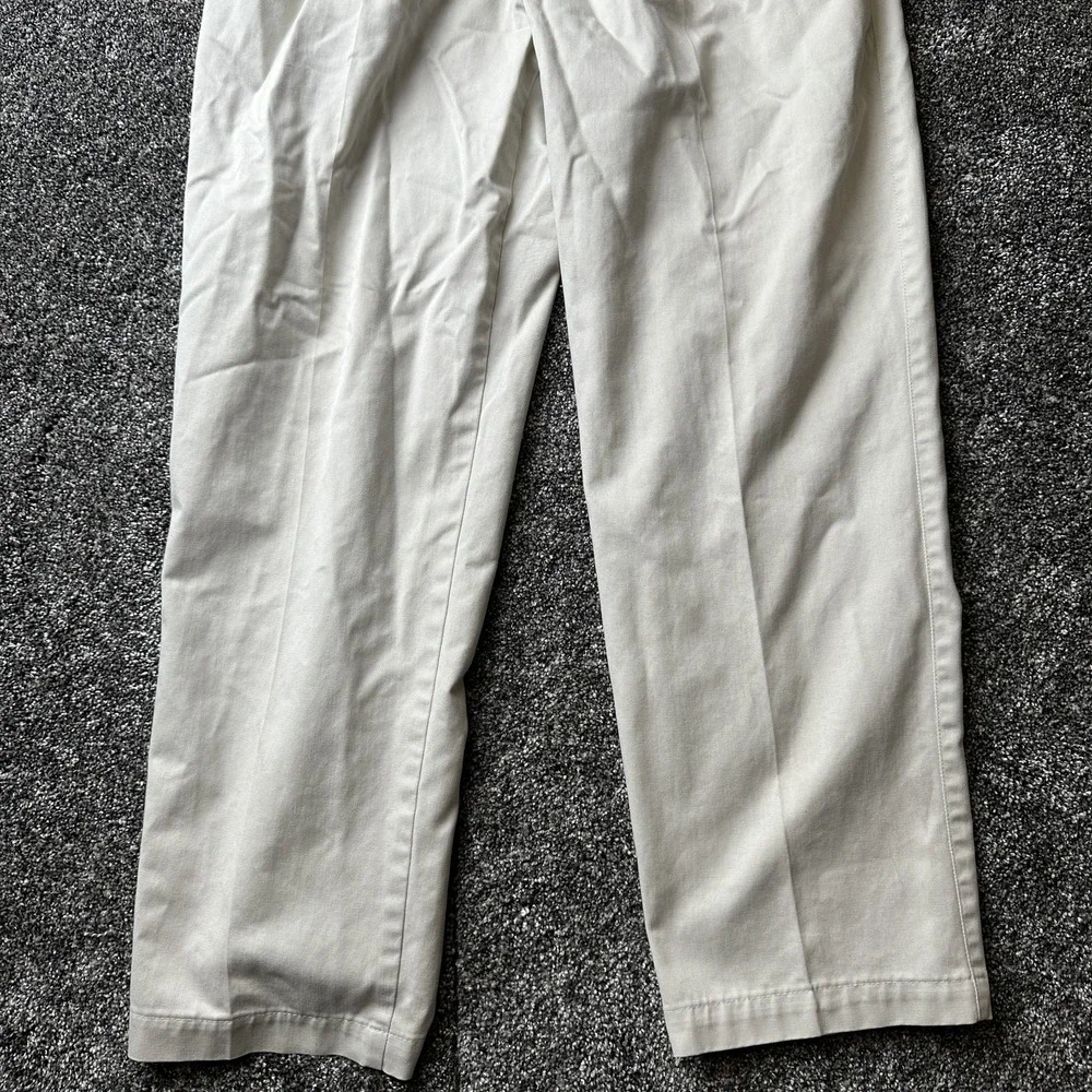 Docker Pants Mens 34x32 Beige Chino Pleated Front Classic Fit Slash‎ Pocket